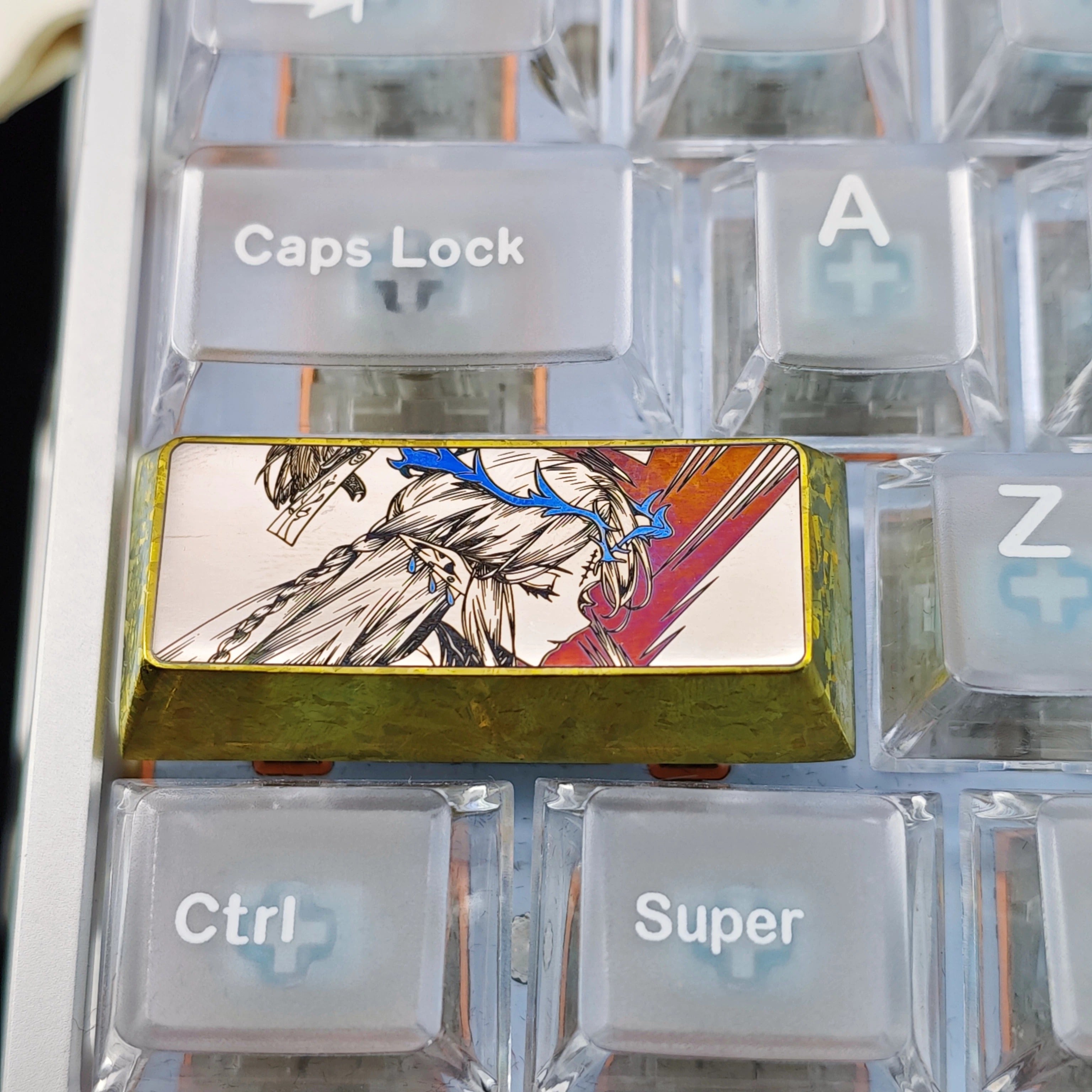 Precision black and white lines 2.25U enter key/left shift collection, titanium alloy personalized keycaps, anime game culture creative mechanical keyboard decorative keycaps