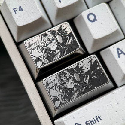 Honkai: Star Rail, Firefly, 1.5U/1.75U titanium alloy precision carved personalized keycaps, anime and game culture creative mechanical keyboard art decorative keycaps