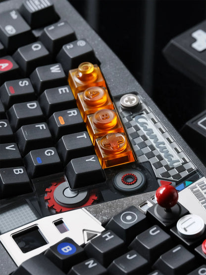 PEI Personalized Keycaps PC Material Personalized Keycaps, Gamepad Shaped Keys, Gamepad Metal CNC Mechanical Keyboard Decorative Keycap Set