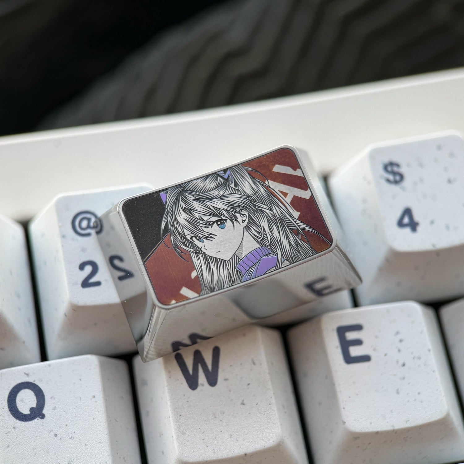 EVA series, 1.5U/TAB titanium alloy finely carved personalized keycaps, anime culture creative peripheral mechanical keyboard metal decorative keycaps