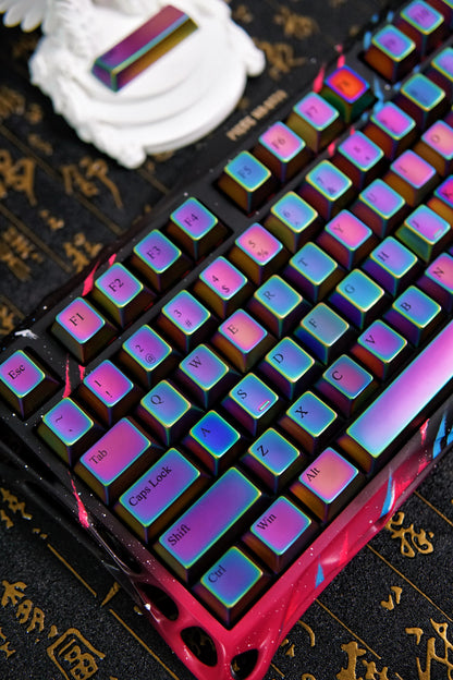 Colorful set personalized keycaps, zinc alloy colored metal decorative keycaps, customized keycaps
