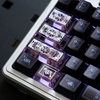 Original design set of dynamic snake theme keycaps, made of PBT material, highly personalized keycap set from the original factory, suitable for 61/64/68/75/84/87/104 key mechanical keyboards in anime and games