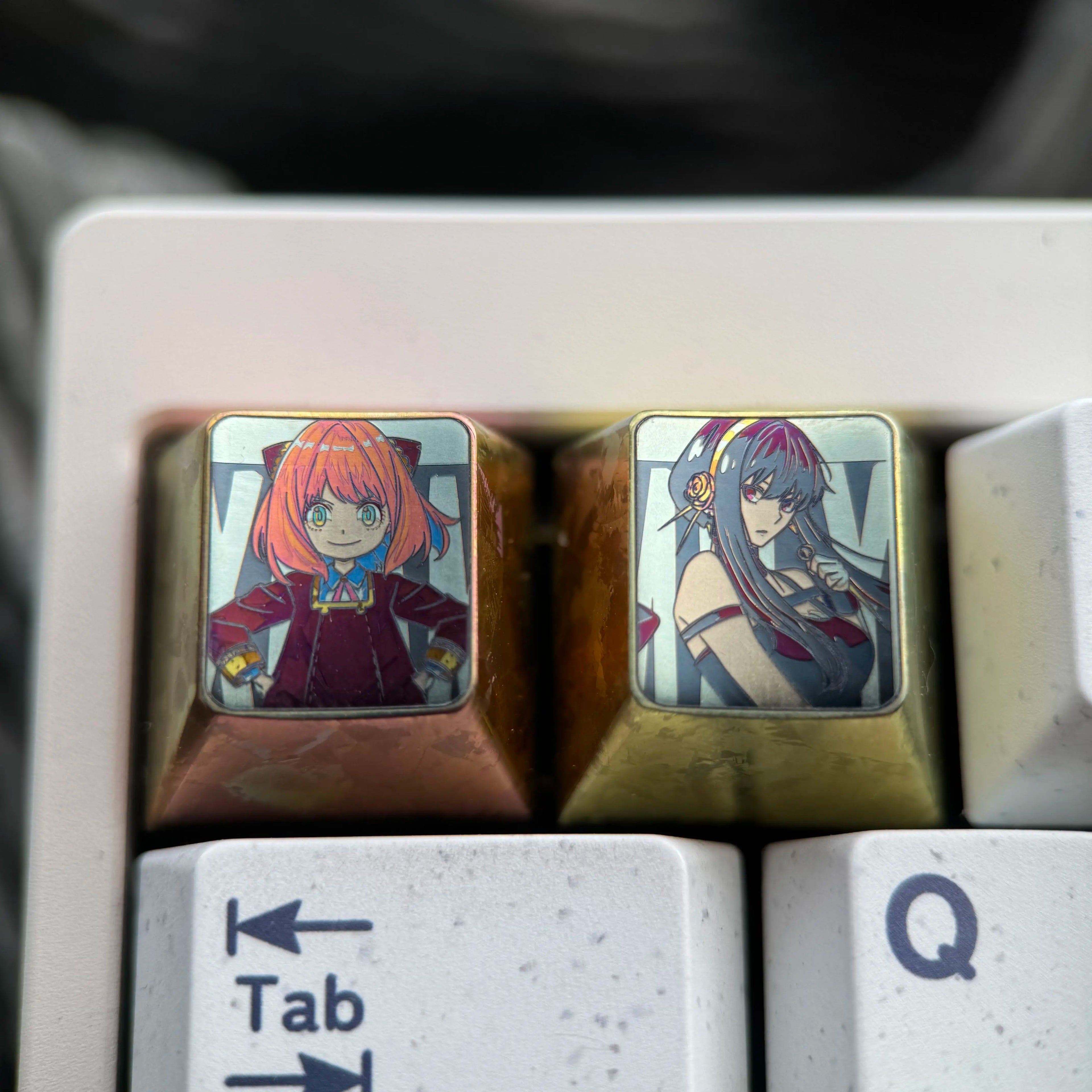 SPY × FAMILY Theme 1 U titanium alloy personalized keycaps, anime and game cultural creative keycaps, mechanical keyboard decorative keycaps
