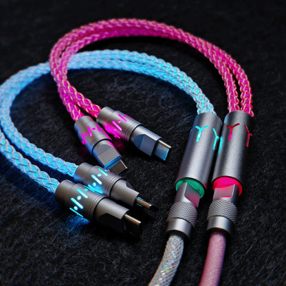 Separate one to two aviation plug data cable, dual 8K return rate single crystal copper mechanical custom manual data cable