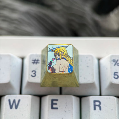 Wuthering Waves, Cartethyia Back, 1U Titanium Alloy Personalized Keycaps, Anime Game Culture Creative Mechanical Keyboard Decorative Keycaps