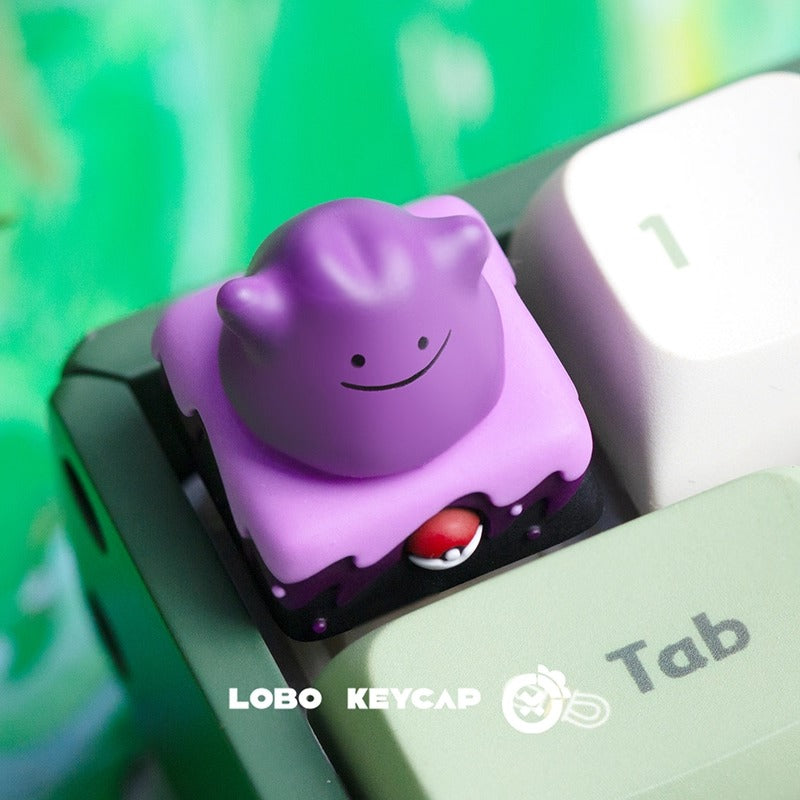 Pok é mon series, rotating style, multi-color resin molding, bearing rotation, cute cartoon personality keycaps, decorative keycaps.