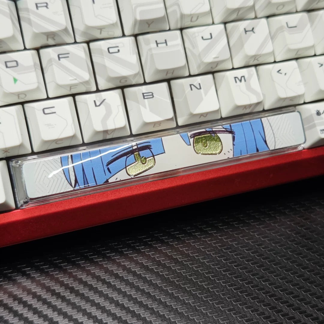 BOCCHI THE ROCK!  theme, Eyegaze spacebar design, 6.25 U spacebar, PC crystal resin gilded personalized keycaps, anime creative cultural peripheral products, decorative keycaps