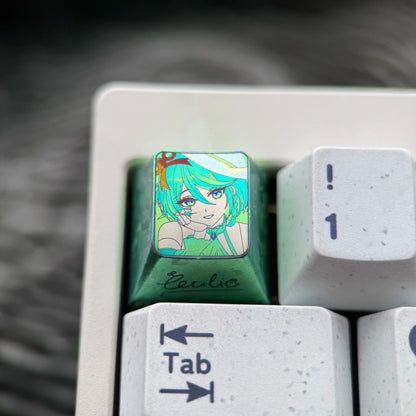 Cecilia Immergreen, VTuber, 1U signature titanium alloy personalized keycap, anime virtual idol decorative keycap, cultural peripheral products