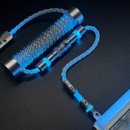 Customized manual data cable for mechanical keyboard with EVA theme design, Type-C TO USB-A Mechanical keyboard manual customization data cable
