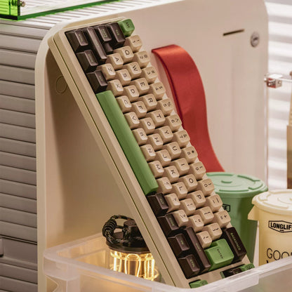 Star Wars, Yoda themed color scheme, ABS two-color injection molding material personalized keycaps, mechanical keyboard replacement keycap set, Daily creative keycap matching, compatible with 61/64/68/75/84/87/104 Key Mechanical Keyboard Keycap Set