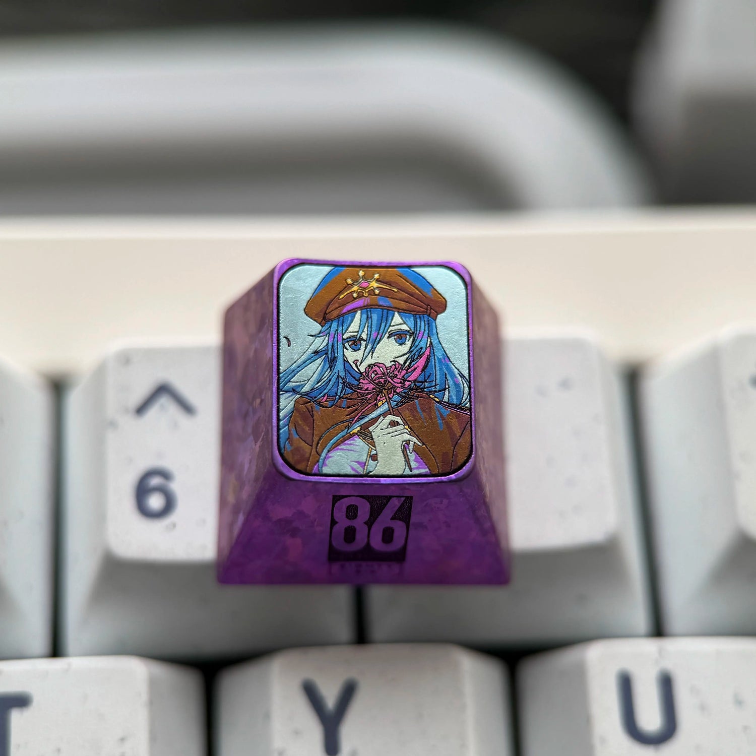 86eightysix，Vladilena Milize， 1U titanium alloy personalized keycaps, game creative cultural mechanical keyboard decorative keycaps