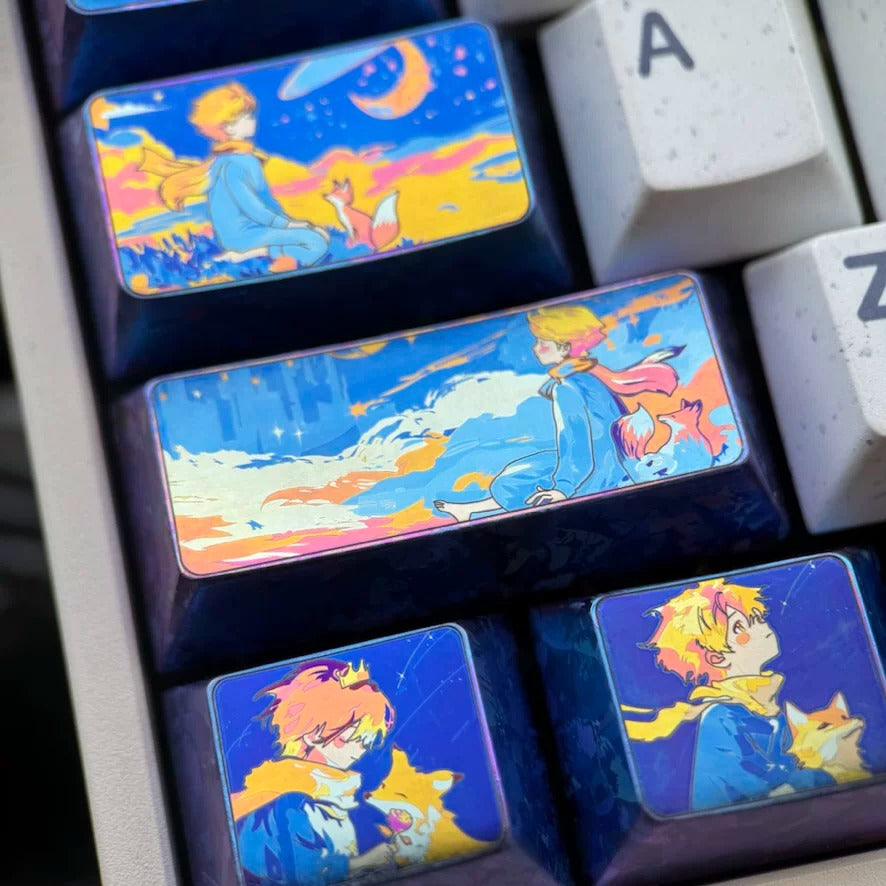 The Little Prince theme, titanium alloy large key combination set, fairy tale anime romantic theme design personalized keycaps