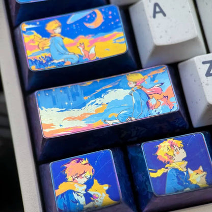 The Little Prince theme, titanium alloy large key combination set, fairy tale anime romantic theme design personalized keycaps