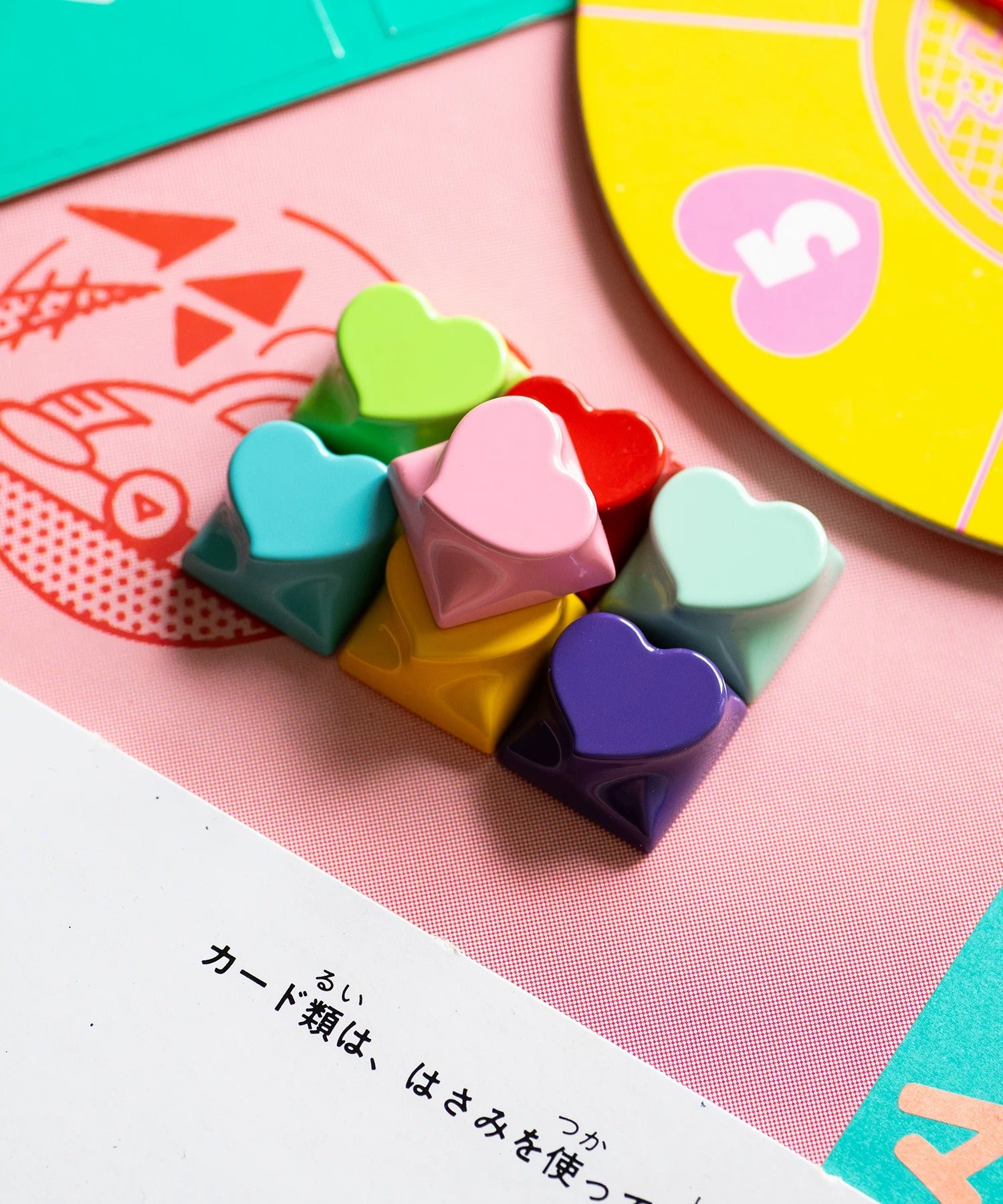 Original heart-shaped personalized Sweet Heart asymmetrical heart-shaped baked paint keycap aluminum alloy CNC machining personalized keycap