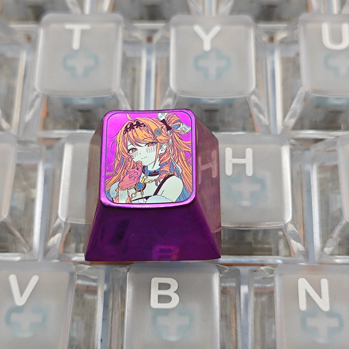 Wuthering Waves，Denia 1 U titanium alloy personalized keycaps, anime and game cultural creative keycaps, mechanical keyboard decorative keycaps