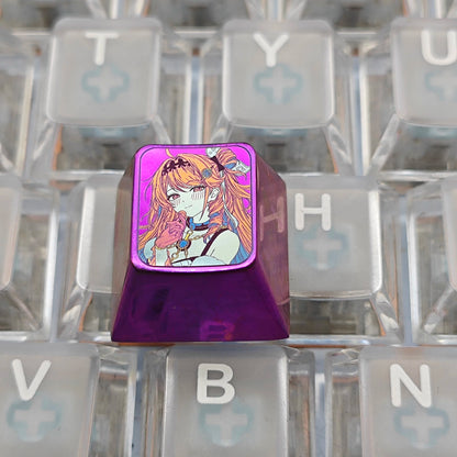 Wuthering Waves，Denia 1 U titanium alloy personalized keycaps, anime and game cultural creative keycaps, mechanical keyboard decorative keycaps
