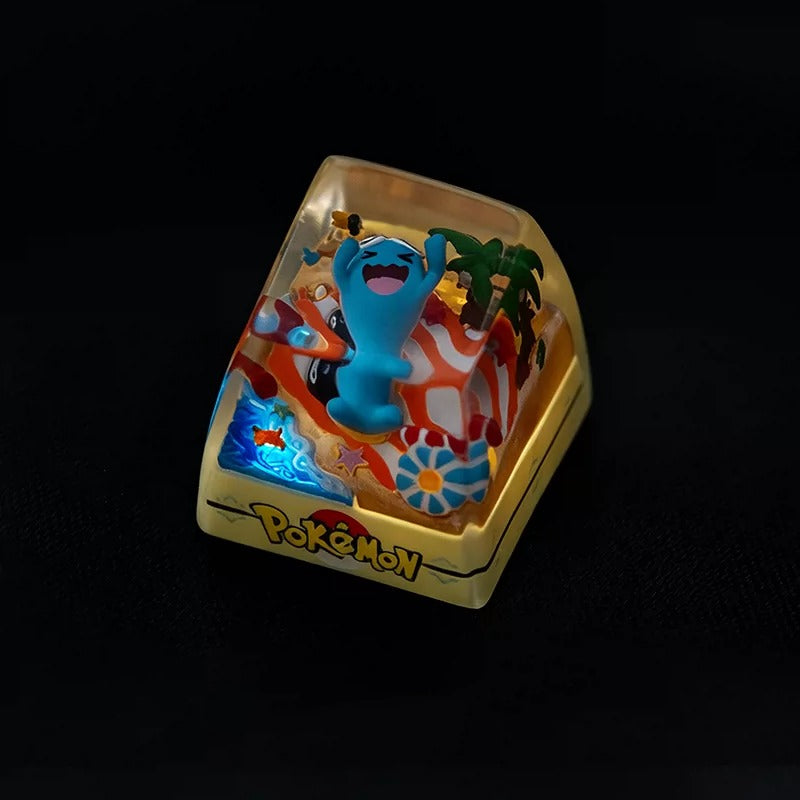 Pok é mon series, Wobbuffet themed design, Crystal Resin Personalized Keycaps, Anime Game Culture Creative Resin Keycaps, Mechanical Keyboard Art Decorative Keycaps