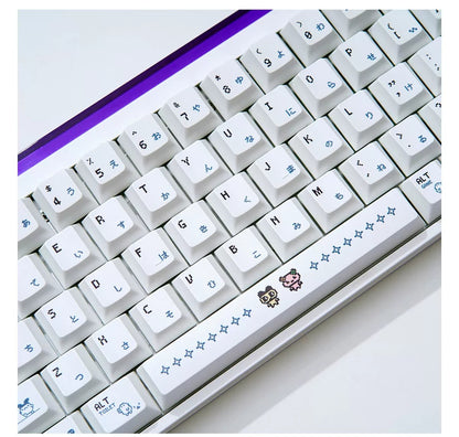 Electronic Pet, Virtual Pet theme design replaces keycaps, PBT material material personalized keycap set, compatible with 61/64/68/75/84/87/104 mechanical keyboard replacement keycap