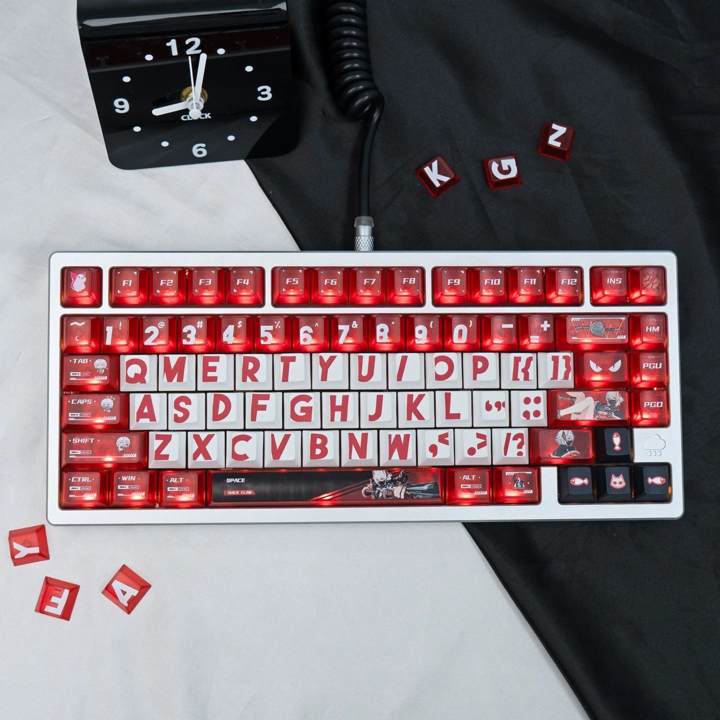 Delta Force themed design kit keycaps, custom set personalized keycap series，PBT+PC material, Original factory height, compatible with 61/64/68/75/84/87/104 mechanical keyboard keycap set