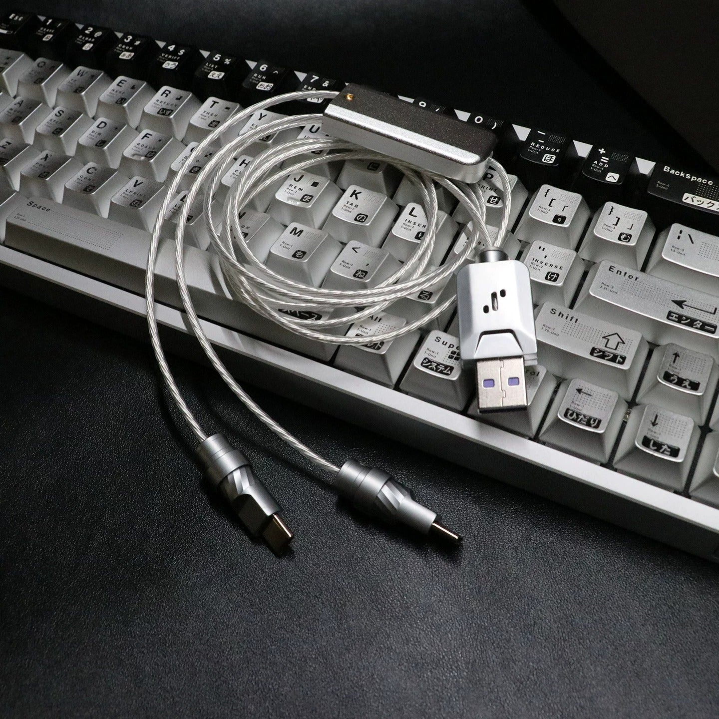 Fine silver flexible wire aviation plug wire, keyboard cable 8K keyboard custom data cable, Handmade data cable for mechanical keyboard, customized keyboard cable