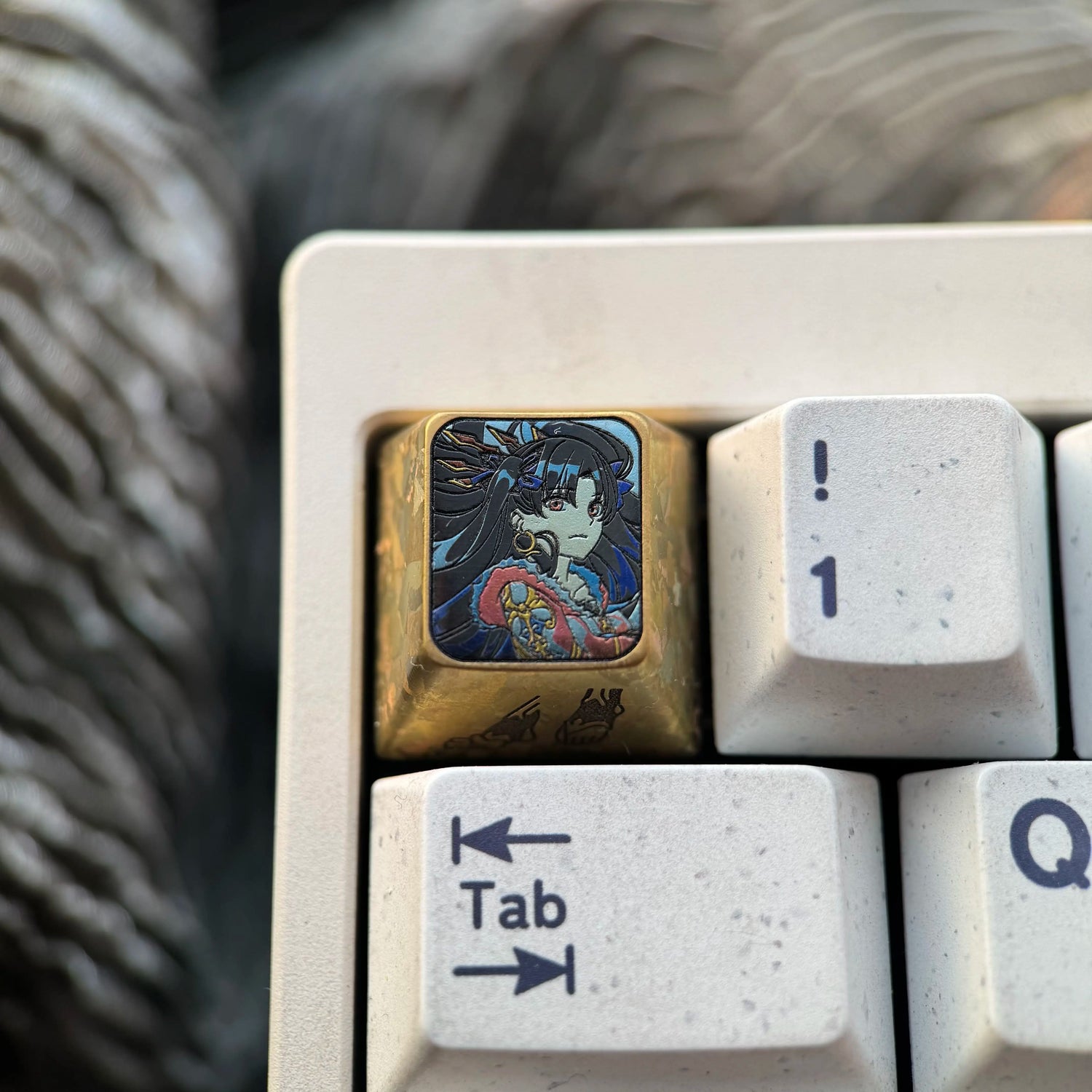 Fate/Grand Order, Ishtar theme, 1U titanium alloy personalized keycaps, anime and game culture creative art keycaps, mechanical keyboard decorative keycaps