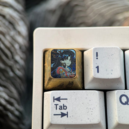 Fate/Grand Order, Ishtar theme, 1U titanium alloy personalized keycaps, anime and game culture creative art keycaps, mechanical keyboard decorative keycaps
