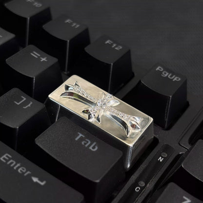 CH style, Metal retro patterned personalized keycaps, trendy and fashionable with decorative keycaps