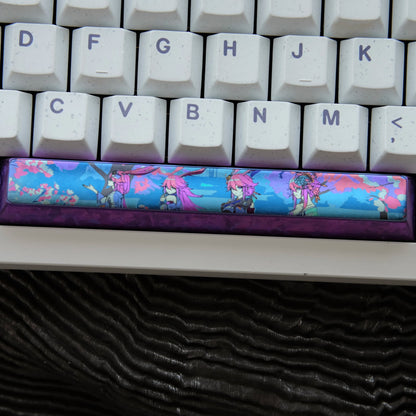 Honkai Impact, Yae Sakura, 6.25U/7U Spacebar Titanium Alloy Personalized Keycaps, Anime Game Culture Creative Mechanical Keyboard Decorative Keycaps