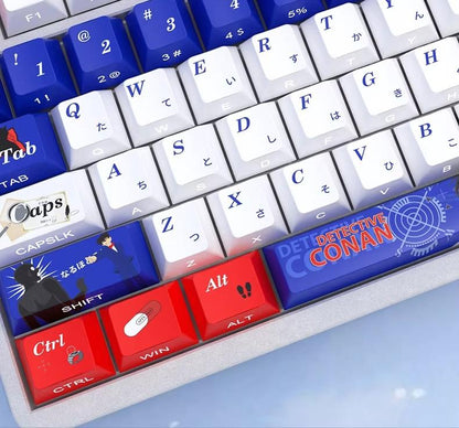 Detective Conan theme, PBT material, Sublimation craftsmanship, anime culture innovation decoration keycap set