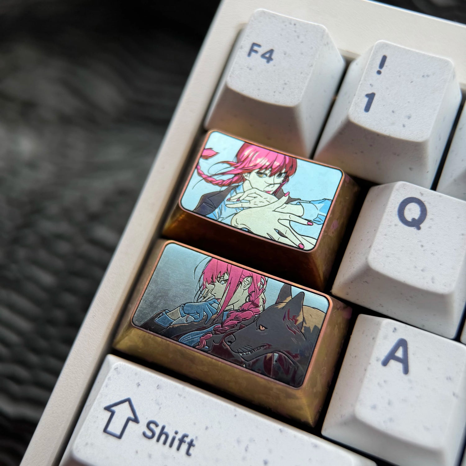 Chainsaw Man series, Makima theme, 1.5 U/1.75U titanium alloy personalized keycaps, anime and game culture creative decorative keycaps