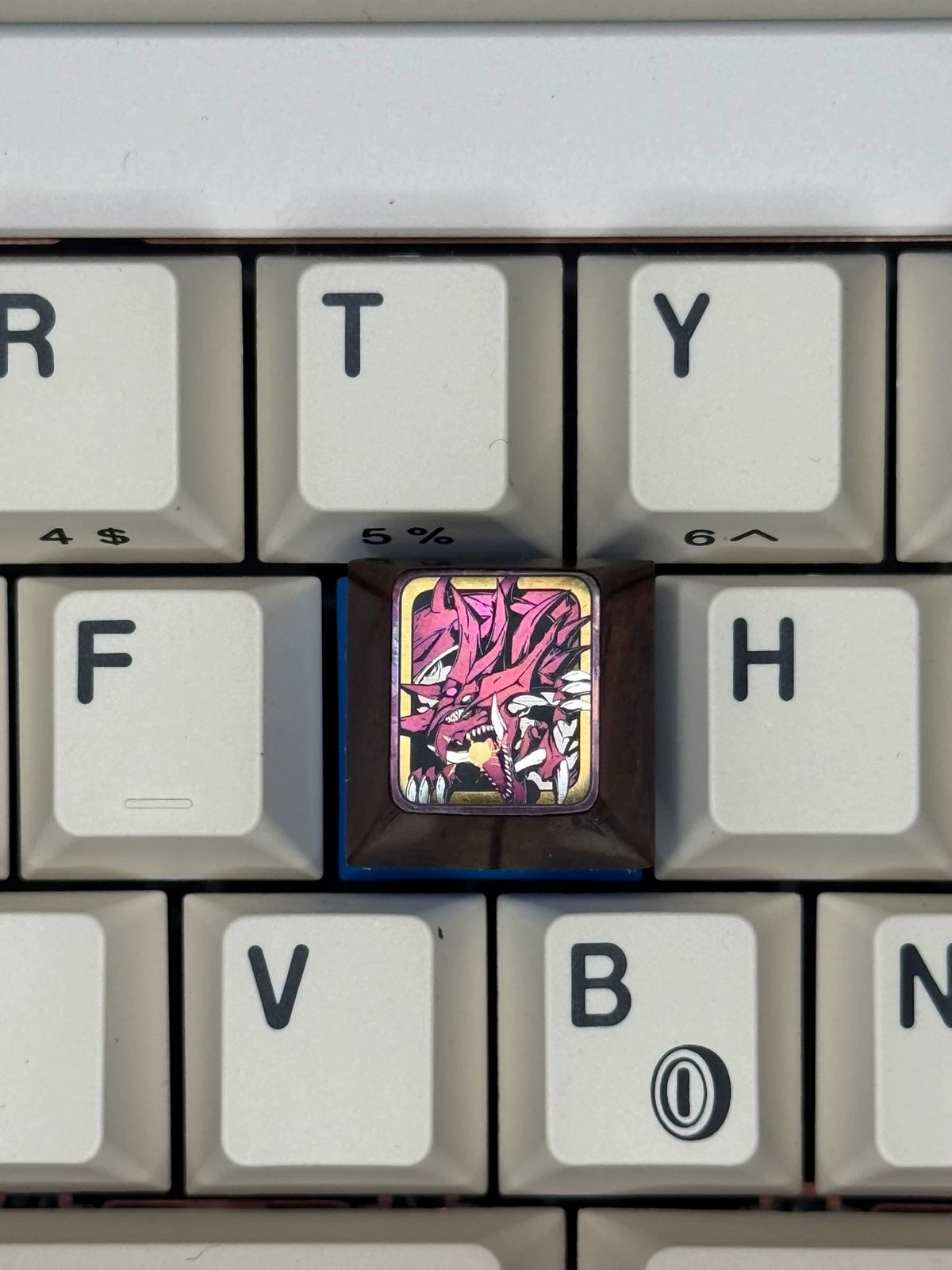 ‌Yu-Gi-Oh! ， Egyptian God 5 styles/1 U titanium alloy metal personalized keycaps, anime and game character peripheral products, decorative keycaps.