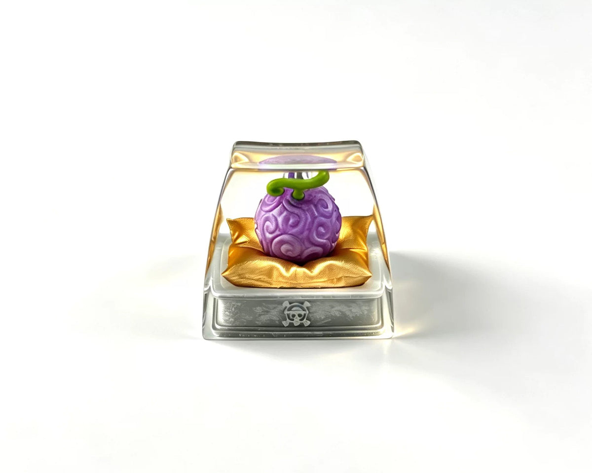 One Piece series, Devil Fruit/Akuma no Mi theme coating and sealing design, Crystal Resin Personalized Keycaps, Anime Game Culture Creative Resin Keycaps, Mechanical Keyboard Art Decorative Keycaps