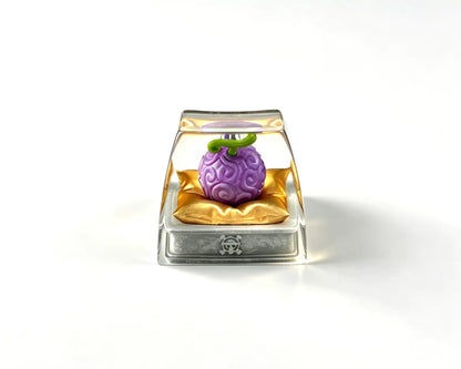 One Piece series, Devil Fruit/Akuma no Mi theme coating and sealing design, Crystal Resin Personalized Keycaps, Anime Game Culture Creative Resin Keycaps, Mechanical Keyboard Art Decorative Keycaps