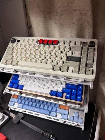 Customized metal anode keyboard bracket, customized mechanical keyboard display stand, double-layer and three-layer desktop storage and decoration bracket