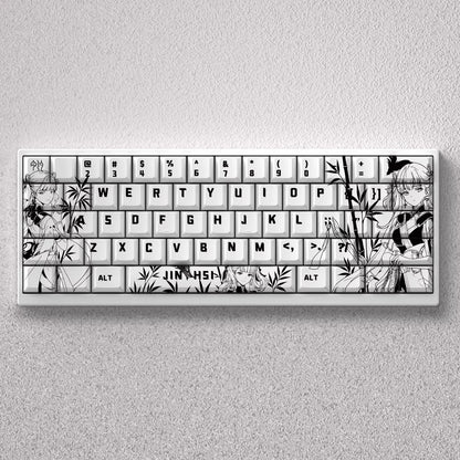 Wuthering Waves series, Jinhsi theme, original high PBT material compatible MX switch mechanical keyboard, anime game theme set keycaps, mechanical keyboard replacement keycap set