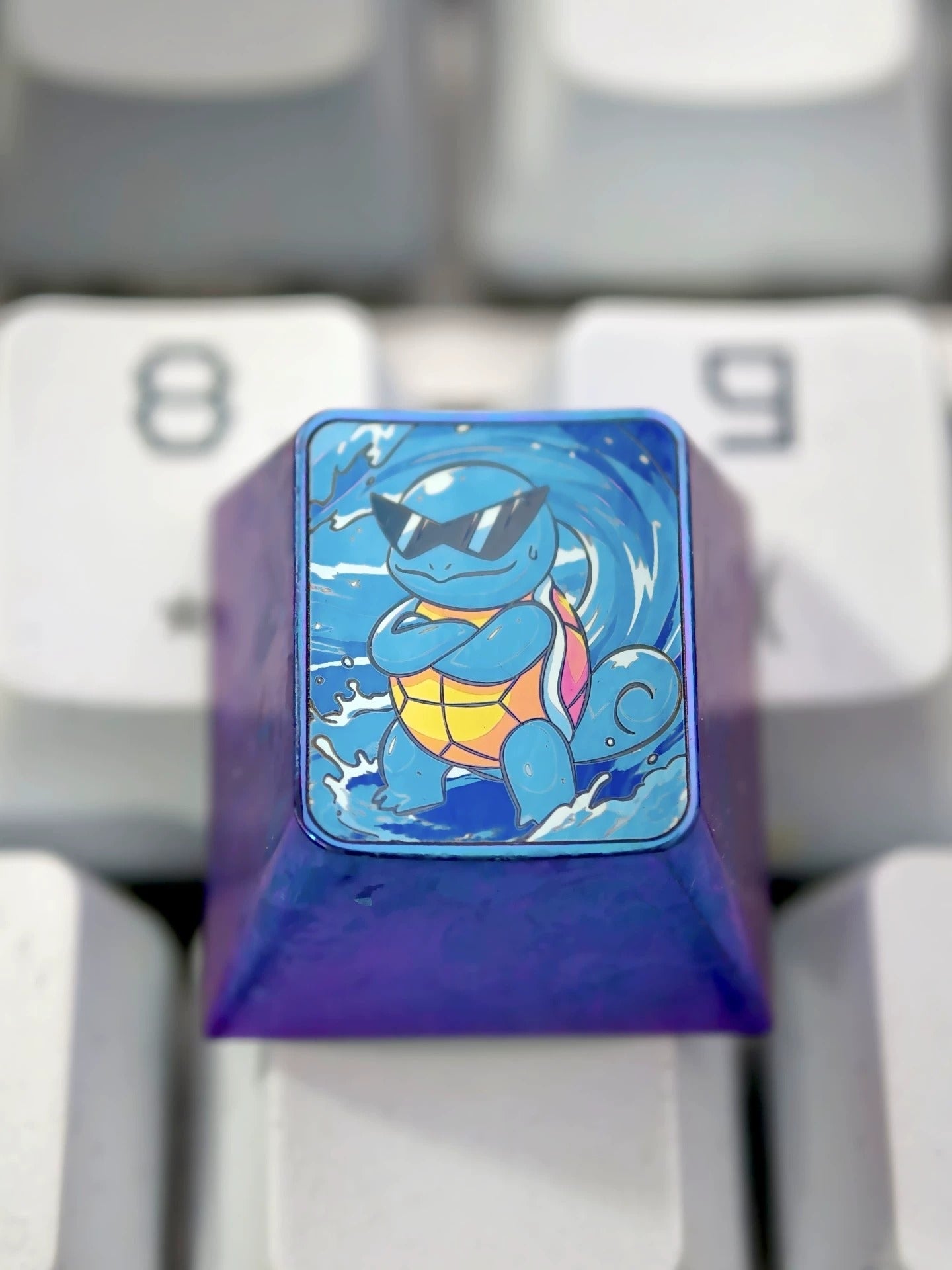 Pok é mon, Big Three, Starter Trio, Collection, 1 U titanium alloy personalized keycaps, anime and game culture creative art keycaps, mechanical keyboard decorative keycaps