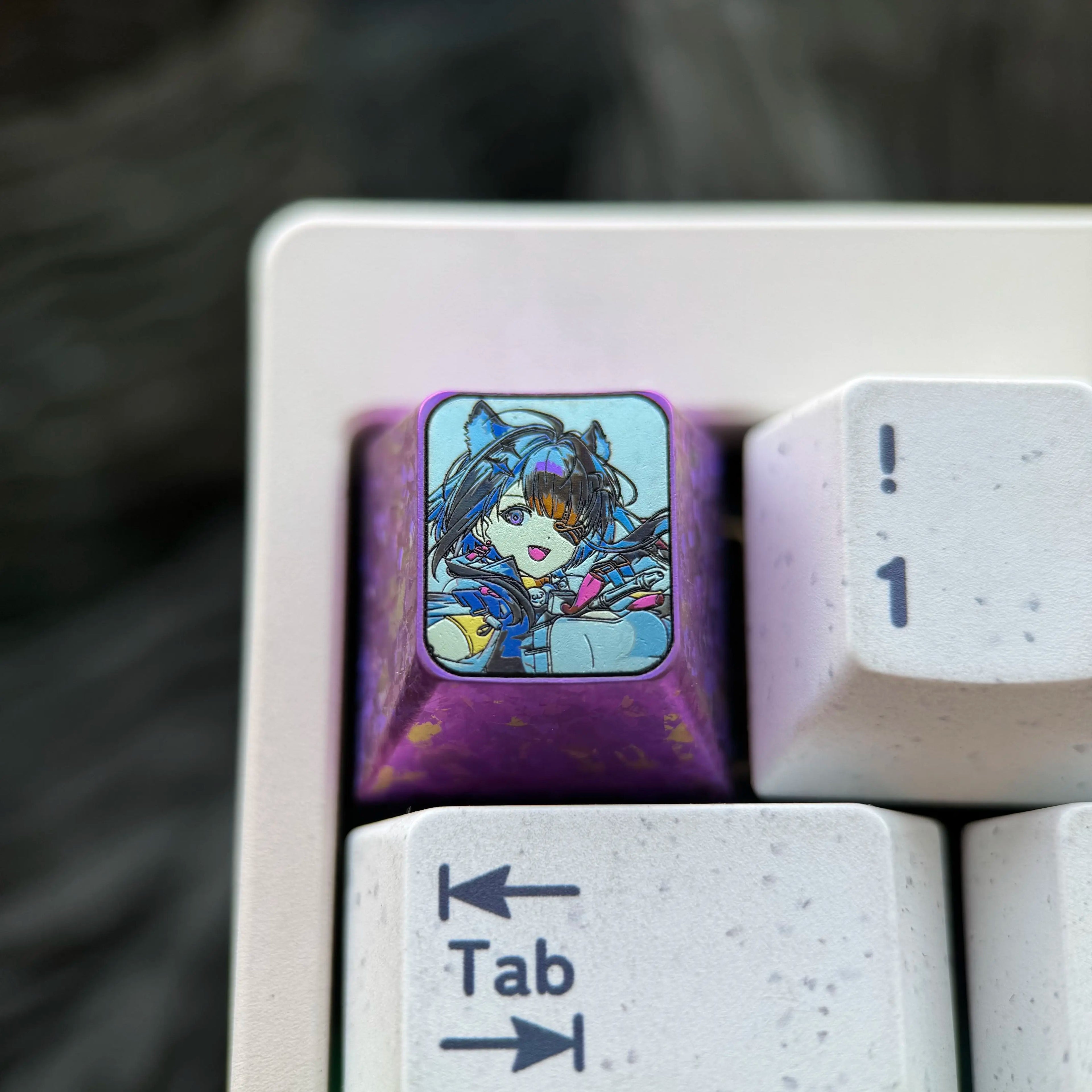 Arknights: Endfield Theme, 1U Titanium Alloy Custom Keycaps, Anime &amp; Gaming Cultural Creative Mechanical Keyboard Decor Keycaps