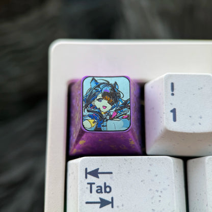 Arknights: Endfield Theme, 1U Titanium Alloy Custom Keycaps, Anime &amp; Gaming Cultural Creative Mechanical Keyboard Decor Keycaps