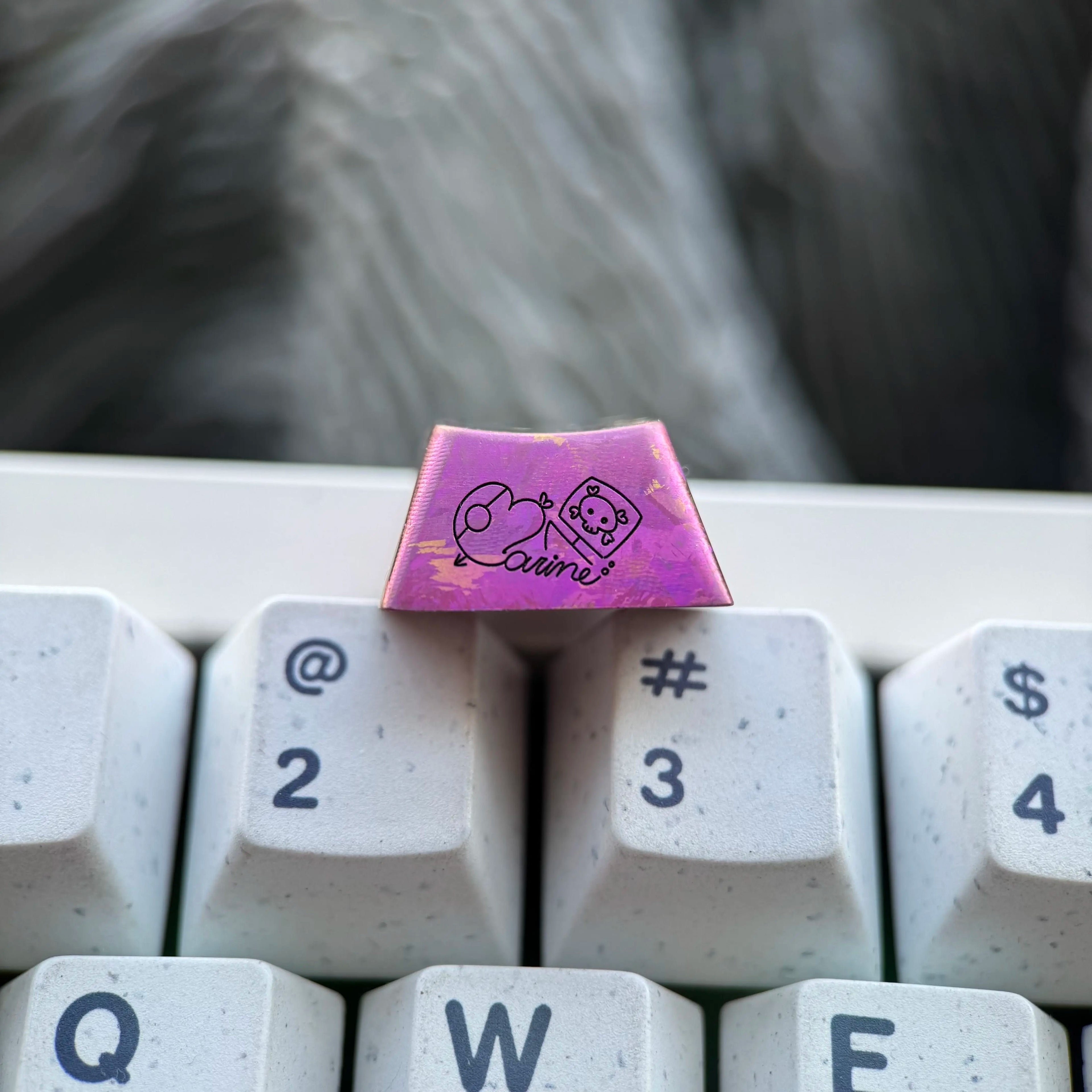 Hololive, Houshou Marine, 1U titanium alloy personalized keycaps, anime, gaming, cultural and creative mechanical keyboard decorative keycaps