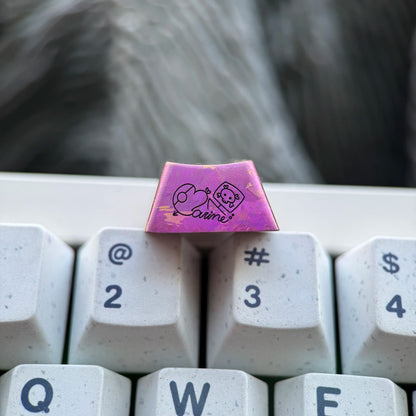 Hololive, Houshou Marine, 1U titanium alloy personalized keycaps, anime, gaming, cultural and creative mechanical keyboard decorative keycaps