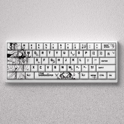 Wuthering Waves series, The Shorekeeper theme, original high PBT material compatible MX switch mechanical keyboard, anime game theme set keycaps, mechanical keyboard replacement keycap set