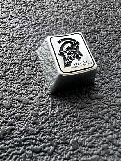 KOJIMA PRODUCTIONS LOGO  Zinc Alloy Metal Personalized Keycaps Anime Metal Keycaps, Mechanical Keyboard Decorative Keycaps