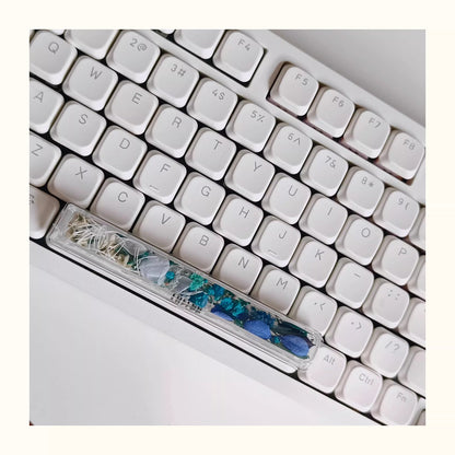 Natural Plant Specimen Eternal Flower Series, Lofree, 6.25U Crystal drops of glue Spacebar, Art Decorative Keycaps.