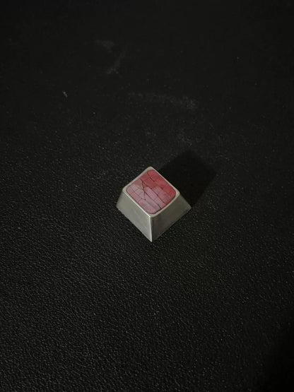 Mother of pearl inlay+Lacquer craft+metal base, artistic keycaps, metal personalized keycaps, mechanical keyboard decorative keycaps