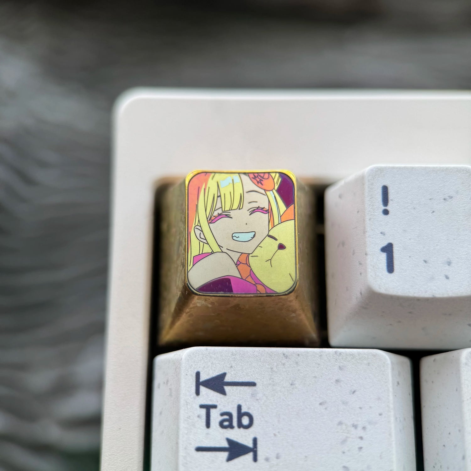 Cosmic Princess Kaguya! Theme design, 1U titanium alloy personalized keycaps, science fiction, music, fantasy mechanical keyboard decorative keycaps.