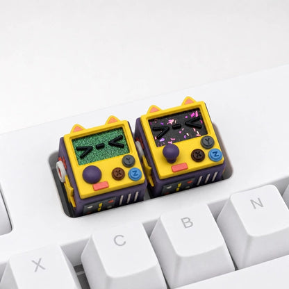 Game console styling keycaps creative mini game console decoration keycaps mechanical keyboards personalized keycaps gaming cat keycaps