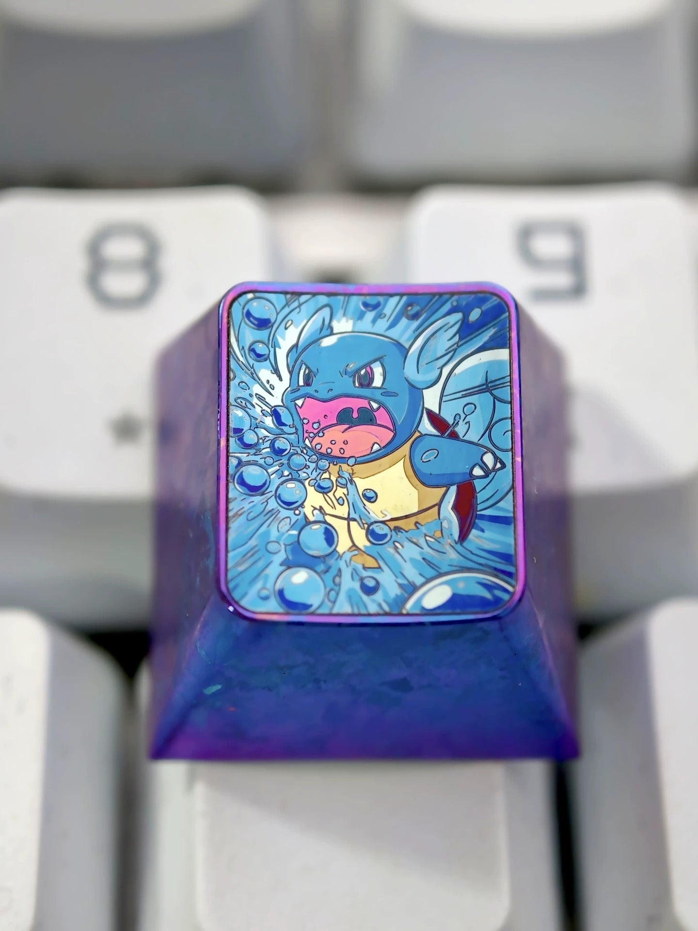 Pok é mon, Big Three, Starter Trio, Collection, 1 U titanium alloy personalized keycaps, anime and game culture creative art keycaps, mechanical keyboard decorative keycaps