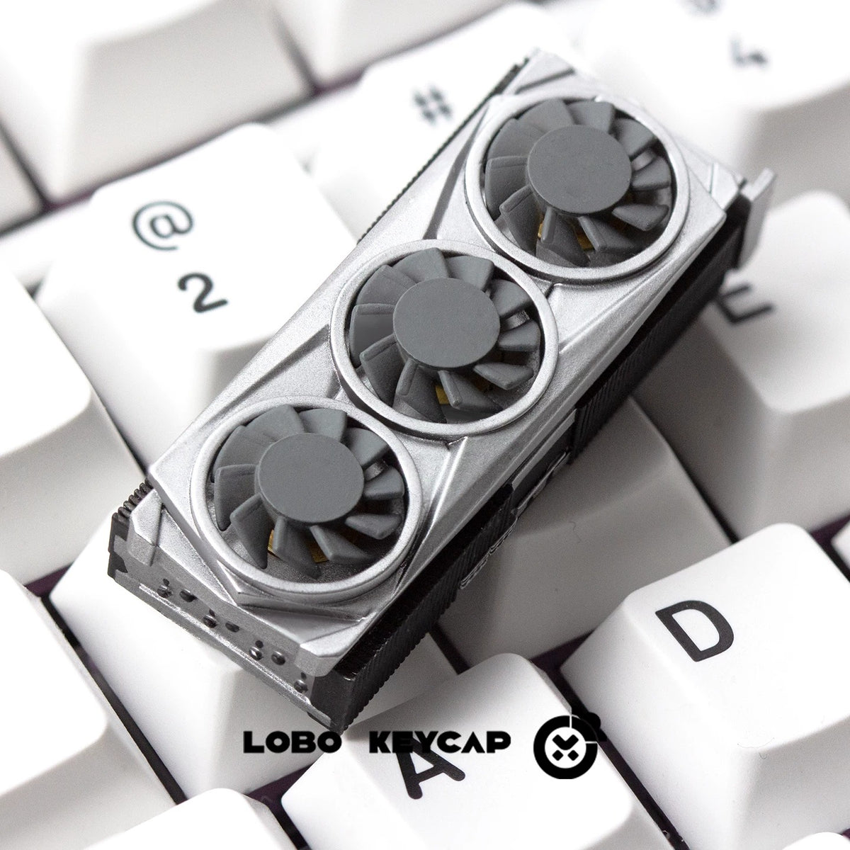Fan can rotate graphics card design 2.25U personalized keycap resin re ...