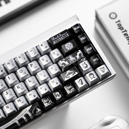 Apollo Sun God Theme theme design, custom set personalized keycap series，PBT material, Original factory height, compatible with 61/64/68/75/84/87/104 mechanical keyboard keycap set
