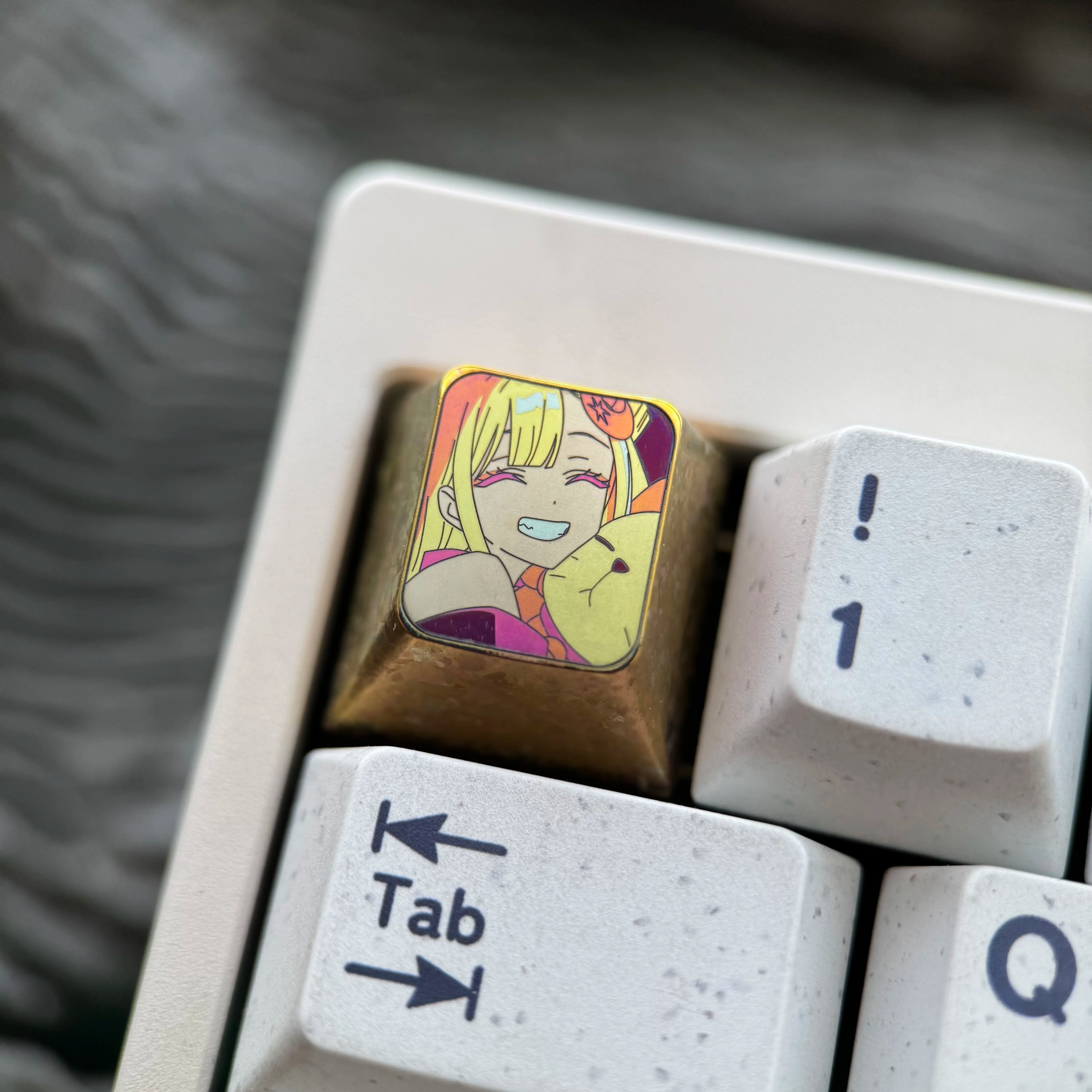 Cosmic Princess Kaguya! Theme design, 1U titanium alloy personalized keycaps, science fiction, music, fantasy mechanical keyboard decorative keycaps.